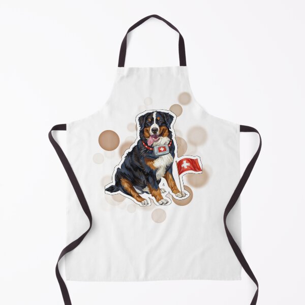 Item preview, Bernese Mountain Dog Holding Switzerland Flag Cute Design designed and sold by iamKRUK.