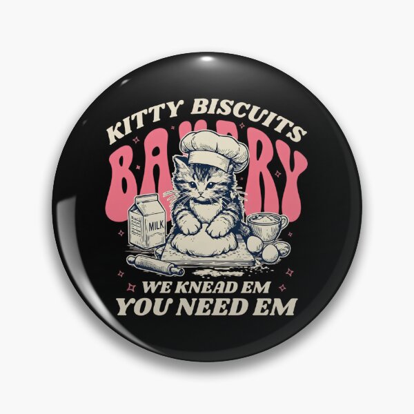 Item preview, Kitty Biscuits Bakery Funny Retro Cat Baking Pun designed and sold by haitrieuic96.