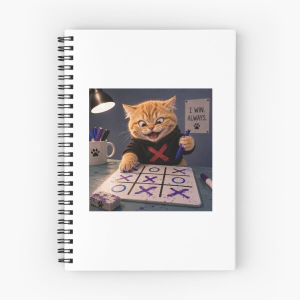 Item preview, Chaotic Orange Cat Playing Tic Tac Toe designed and sold by LovelyCatGalaxy.