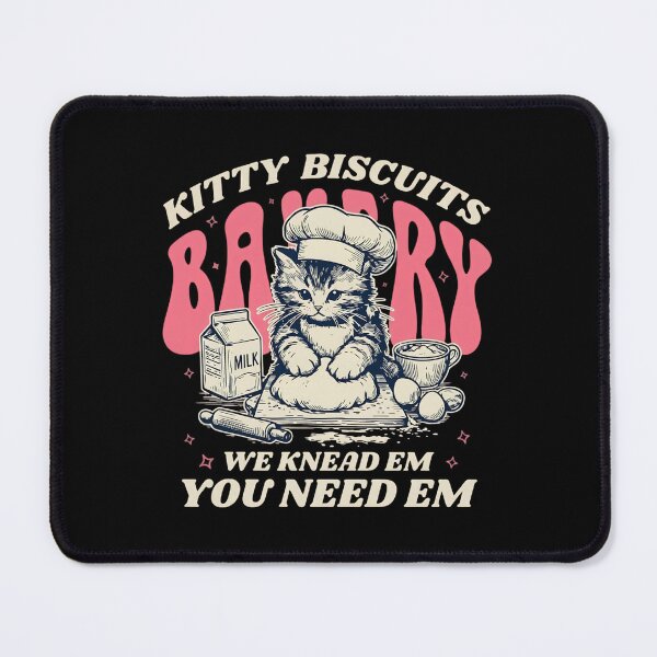 Item preview, Kitty Biscuits Bakery Funny Retro Cat Baking Pun designed and sold by haitrieuic96.