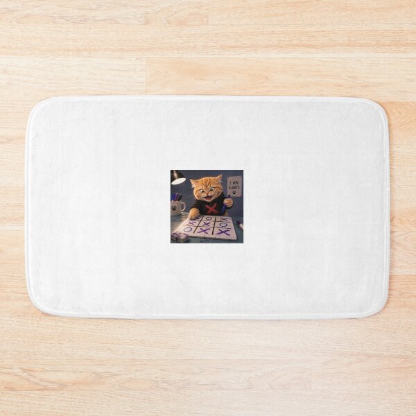 Item preview, Chaotic Orange Cat Playing Tic Tac Toe designed and sold by LovelyCatGalaxy.