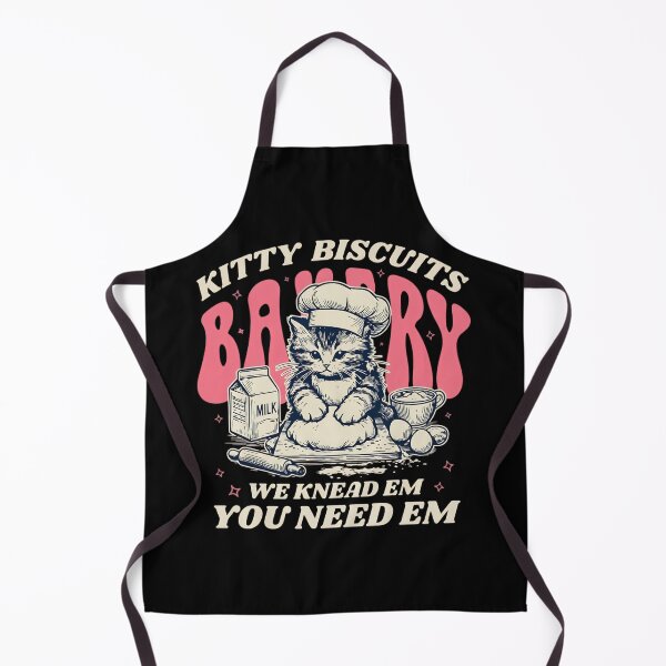 Item preview, Kitty Biscuits Bakery Funny Retro Cat Baking Pun designed and sold by haitrieuic96.