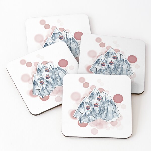 Item preview, Swiss Alps with Red Cable Cars Scenic Switzerland Design designed and sold by iamKRUK.