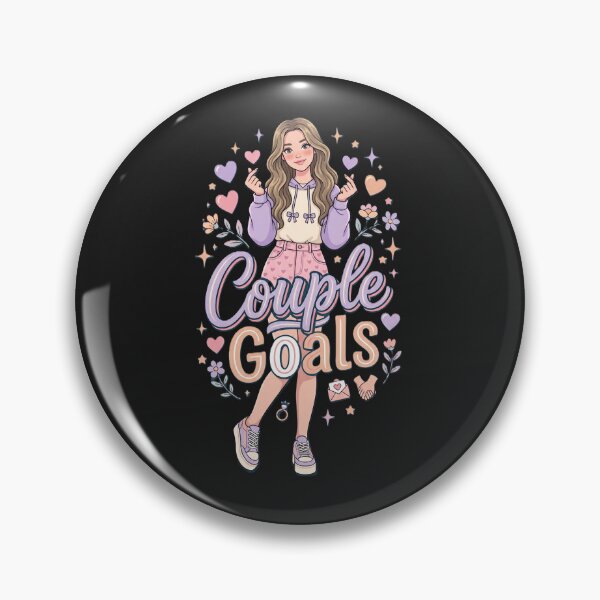Item preview, Couple Goals T-Shirt Design for Women | Cute Romantic POD Graphic | Girlfriend Aesthetic Shirt PNG designed and sold by Prism-Bubble.