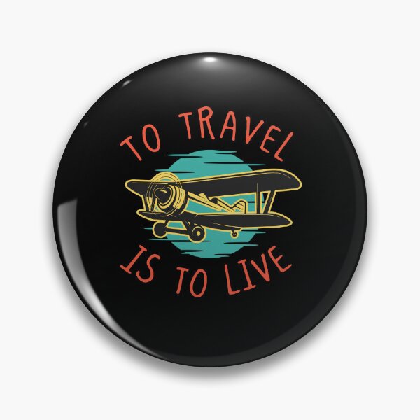 Item preview, o Travel Is To Live Vintage Airplane Adventure Design designed and sold by EichStore.