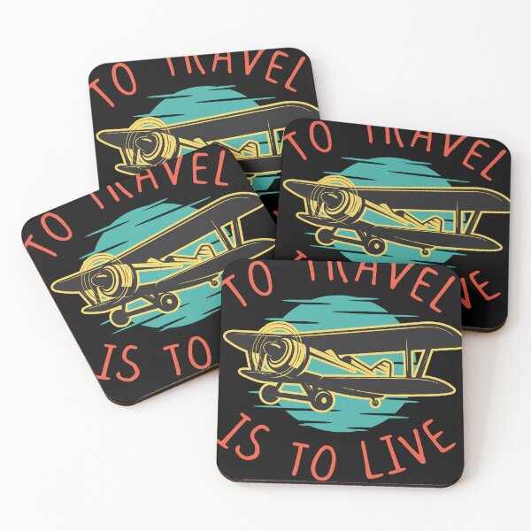 Item preview, o Travel Is To Live Vintage Airplane Adventure Design designed and sold by EichStore.