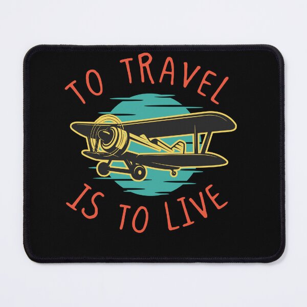Item preview, o Travel Is To Live Vintage Airplane Adventure Design designed and sold by EichStore.