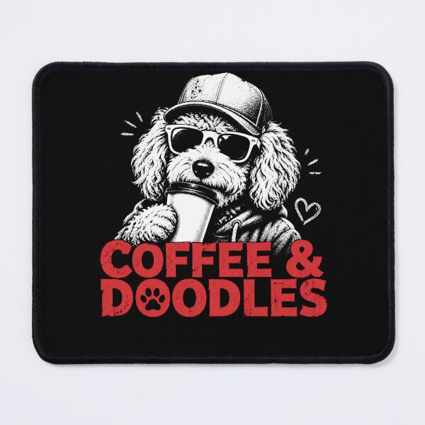 Item preview, Coffee & Doodles Funny Dog Lover Design | Caffeine Humor designed and sold by PosiMCreations.