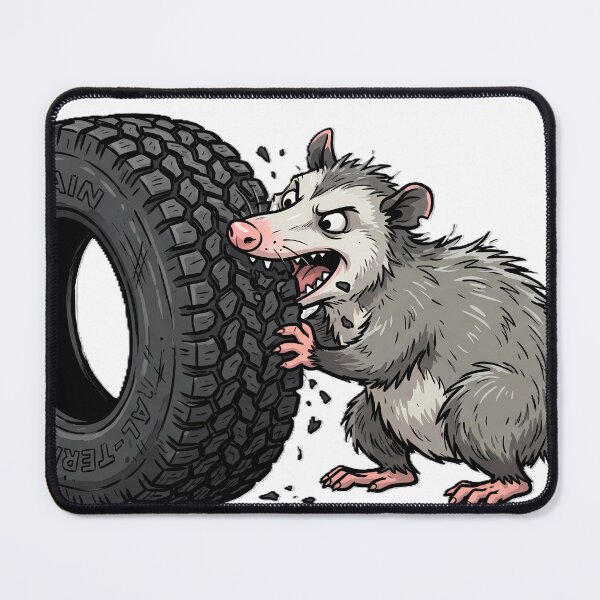Item preview, Angry Opossum All-Terrain — Funny Wildlife Car & Offroad Design designed and sold by PawsyVibe.