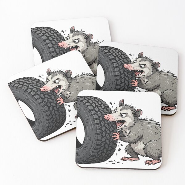 Item preview, Angry Opossum All-Terrain — Funny Wildlife Car & Offroad Design designed and sold by PawsyVibe.