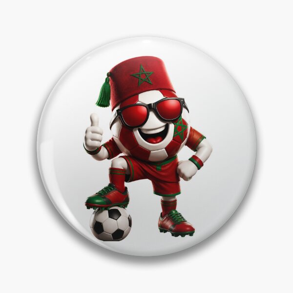 Item preview, Morocco Soccer Mascot Funny Football Cartoon Graphic designed and sold by ArtSpark Studio.