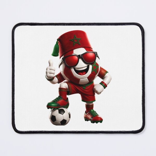 Item preview, Morocco Soccer Mascot Funny Football Cartoon Graphic designed and sold by ArtSpark Studio.