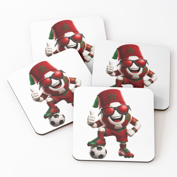 Item preview, Morocco Soccer Mascot Funny Football Cartoon Graphic designed and sold by ArtSpark Studio.