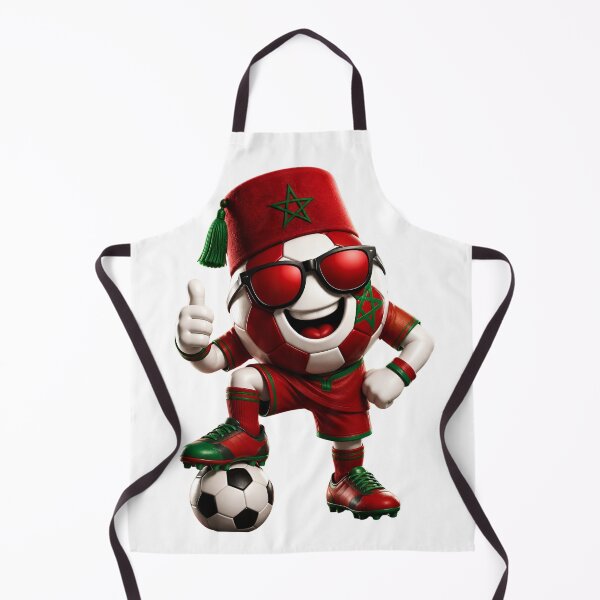 Item preview, Morocco Soccer Mascot Funny Football Cartoon Graphic designed and sold by ArtSpark Studio.