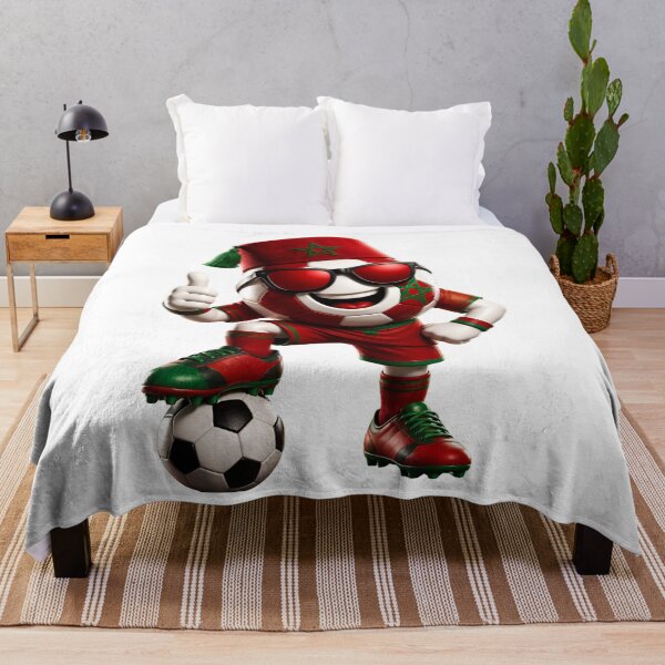 Item preview, Morocco Soccer Mascot Funny Football Cartoon Graphic designed and sold by ArtSpark Studio.