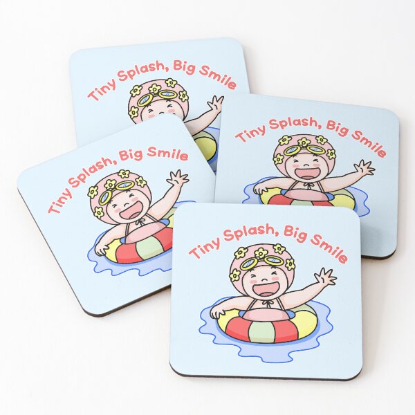 Item preview, Tiny Splash, Big Smile — Ttovely, Cute Summer Swimmer designed and sold by tongstudio.