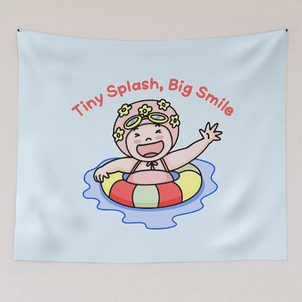 Item preview, Tiny Splash, Big Smile — Ttovely, Cute Summer Swimmer designed and sold by tongstudio.