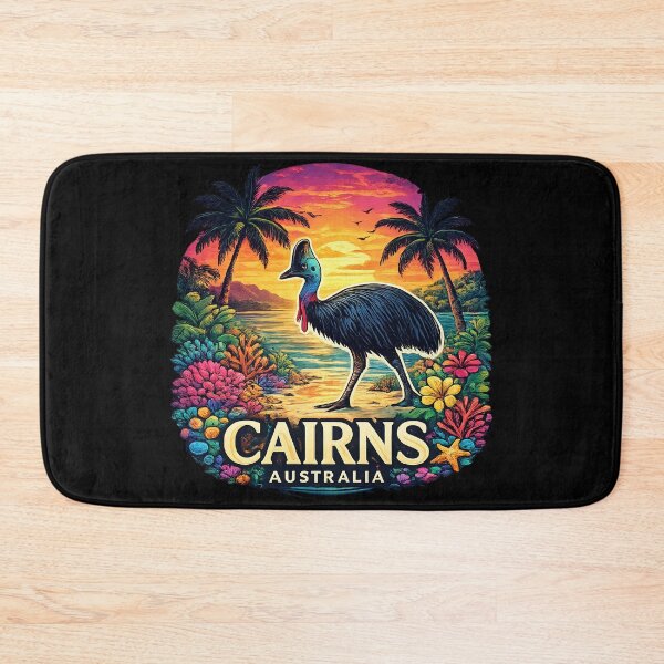 Item preview, Cairns Australia Tropical Sunset Cassowary Travel Sticker designed and sold by pod24.