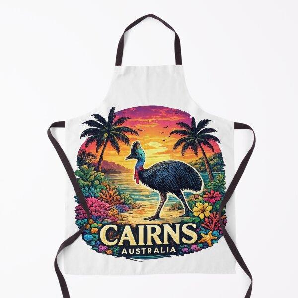 Item preview, Cairns Australia Tropical Sunset Cassowary Travel Sticker designed and sold by pod24.