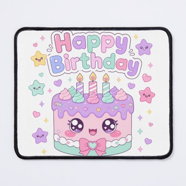 Item preview, Kawaii Birthday Cake Cute Pastel Design designed and sold by Pink-Blossoms.
