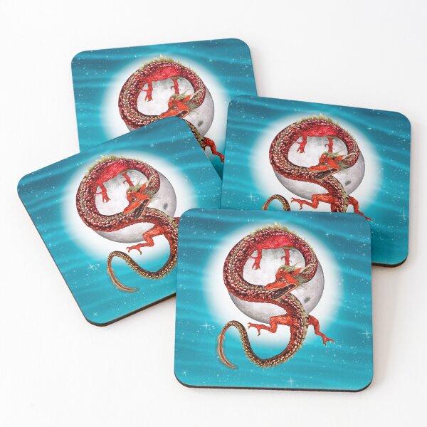 Item preview, Red Moon Dragon Celestial Fantasy Art designed and sold by Vac1.