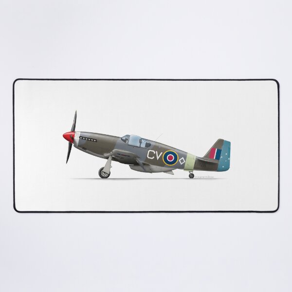 Item preview, NORTH AMERICAN AVIATION P-51 Mustang FB128 1945 designed and sold by Grubby Fingers Aircraft Illustration.