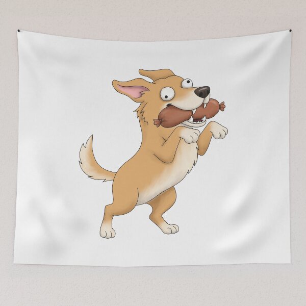 Item preview, Funny Dog With Sausage designed and sold by Szkicerka.