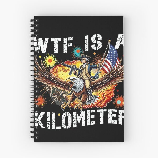 Item preview, WTF Is A Kilometer? George Washington Riding Eagle Patriotic Meme designed and sold by haitrieuic96.