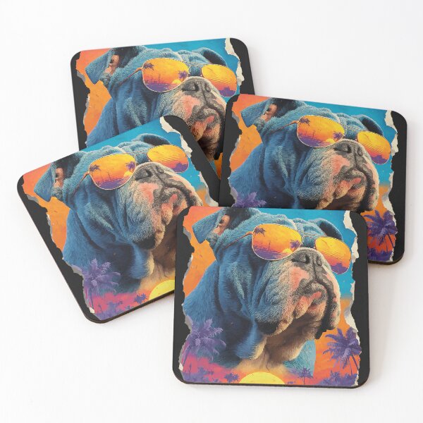 Item preview, Cute British Bulldog with Sunglasses Sunset Beach Dog Summer designed and sold by Littermin.
