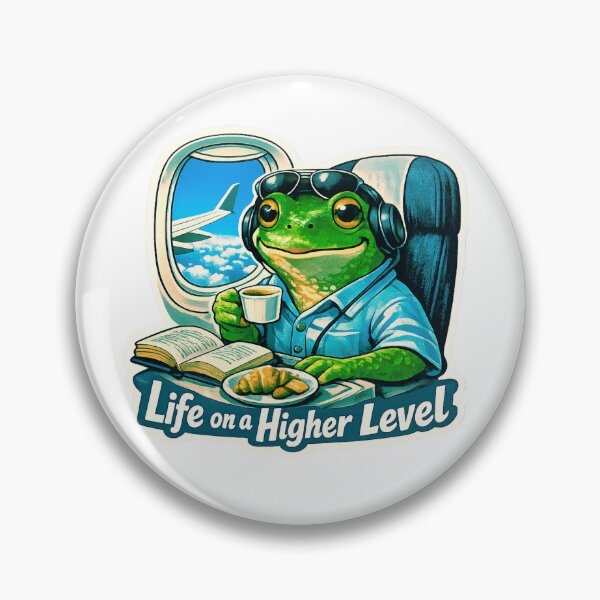 Item preview, Life on a Higher Level – Flying Frog T-Shirt designed and sold by MerchlyMike.