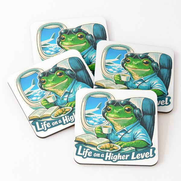 Item preview, Life on a Higher Level – Flying Frog T-Shirt designed and sold by MerchlyMike.