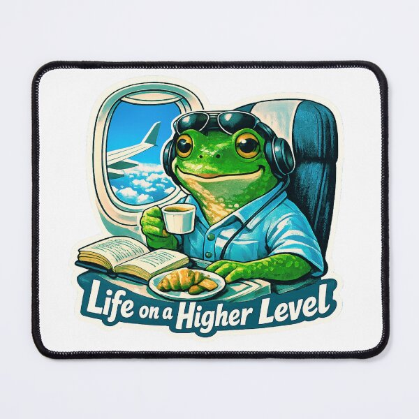 Item preview, Life on a Higher Level – Flying Frog T-Shirt designed and sold by MerchlyMike.