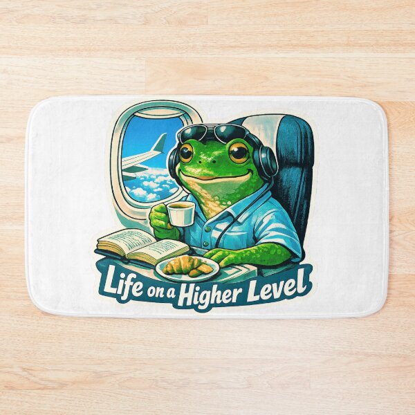 Item preview, Life on a Higher Level – Flying Frog T-Shirt designed and sold by MerchlyMike.
