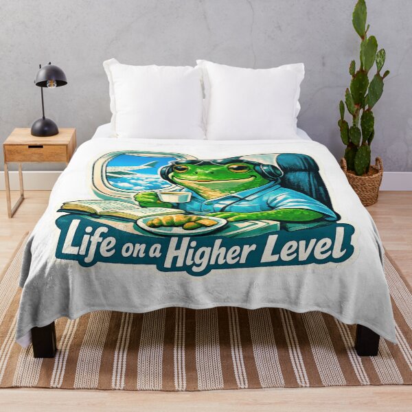 Item preview, Life on a Higher Level – Flying Frog T-Shirt designed and sold by MerchlyMike.