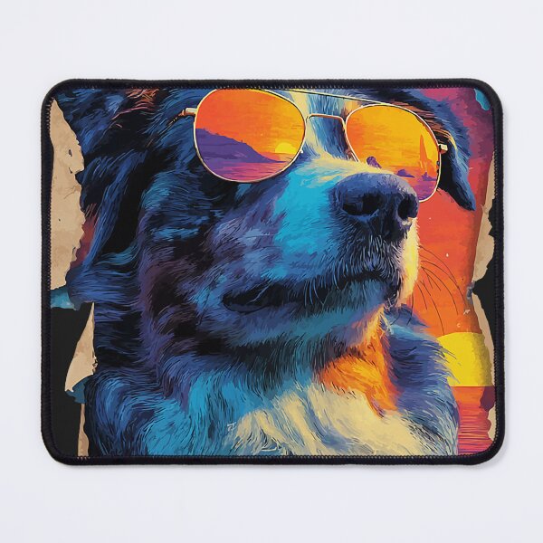 Item preview, Australian Shepherd in Sunglasses Funny Aussie Dog Sunset designed and sold by Littermin.