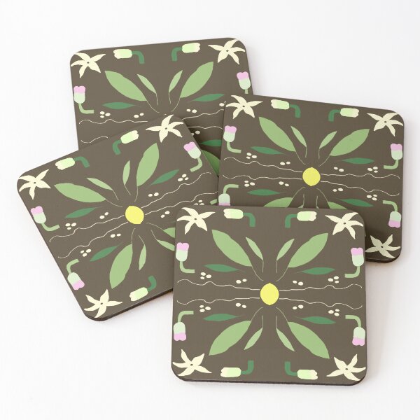 Item preview, Dark Botanical Lemon Tree Pattern — Blue Lemon Studio Original Illustration designed and sold by BluelemonStudio.