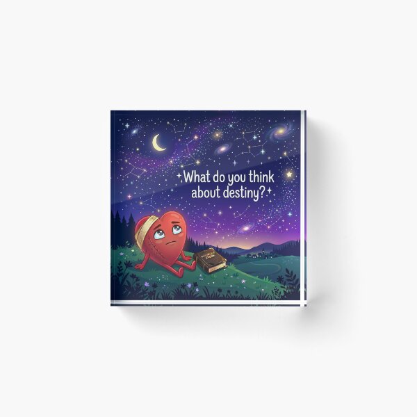 Item preview, ​Heart Looking at the Stars - What Do You Think About Destiny? Cosmic Art designed and sold by NadinGerasi.