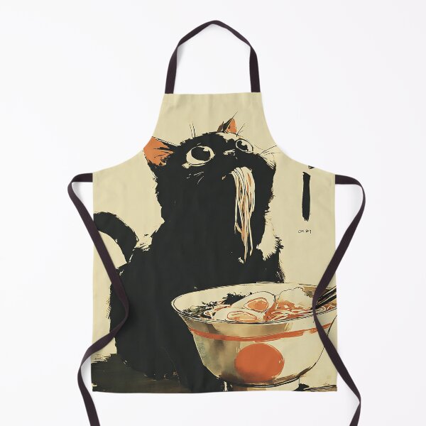 Item preview, Cute Cat Eating Ramen designed and sold by KJNihonDesigner.