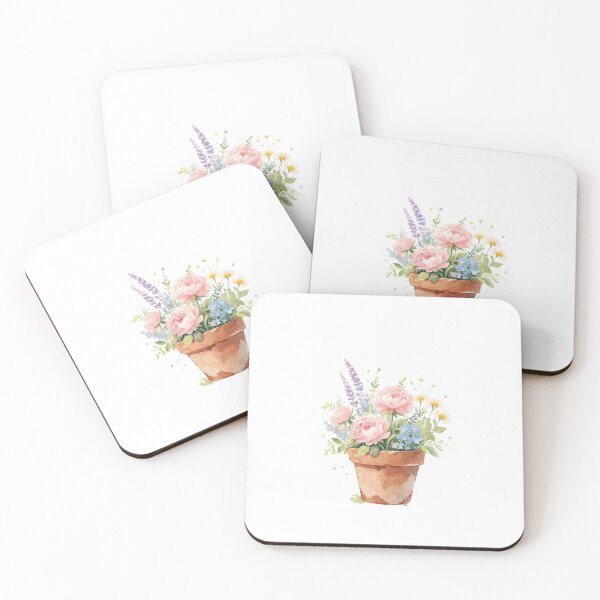 Item preview, Watercolor Floral Pot Garden Sticker designed and sold by carestazafeli.