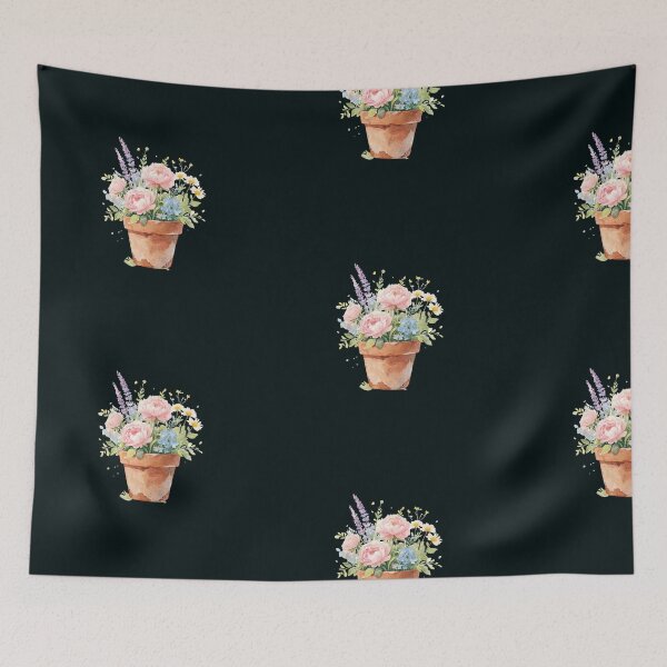 Item preview, Watercolor Floral Pot Garden Sticker designed and sold by carestazafeli.