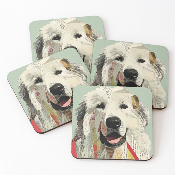 Item preview, Great Pyrenees puppy dog collage designed and sold by MendaciousMina.