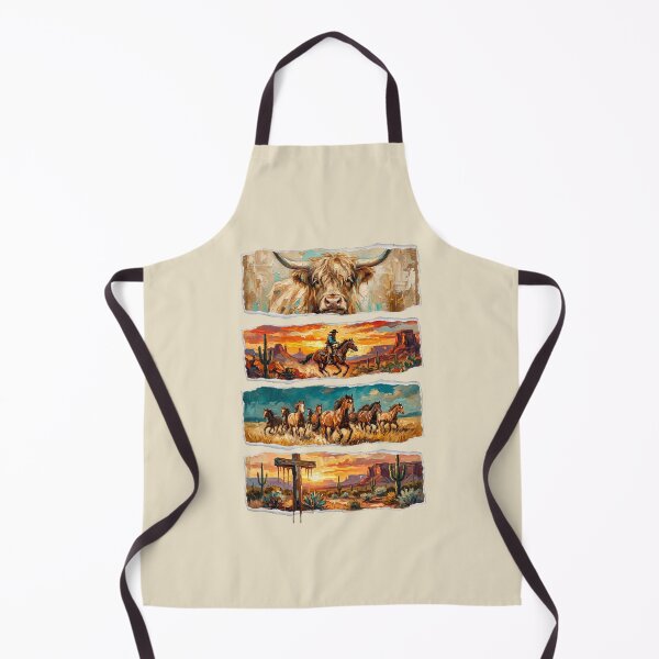 Item preview, Western Desert Horses Cowboy Art Print designed and sold by dudelinart.