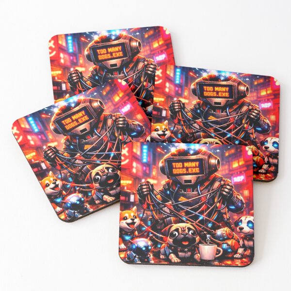 Item preview, Too Many Dogs.exe: Cyberpunk Error 404 designed and sold by Neo Tokio.