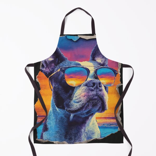 Item preview, Boston Terrier in Sunglasses Sunset Beach Bostie Dog Summer designed and sold by Littermin.