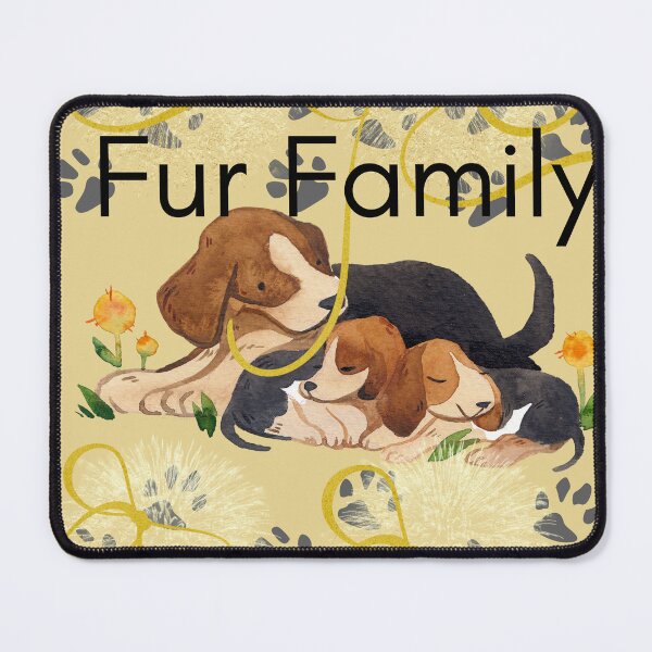 Item preview, Fur Family Beagle Puppies Paw Print Watercolor Dog Art Print designed and sold by Extremeallie.