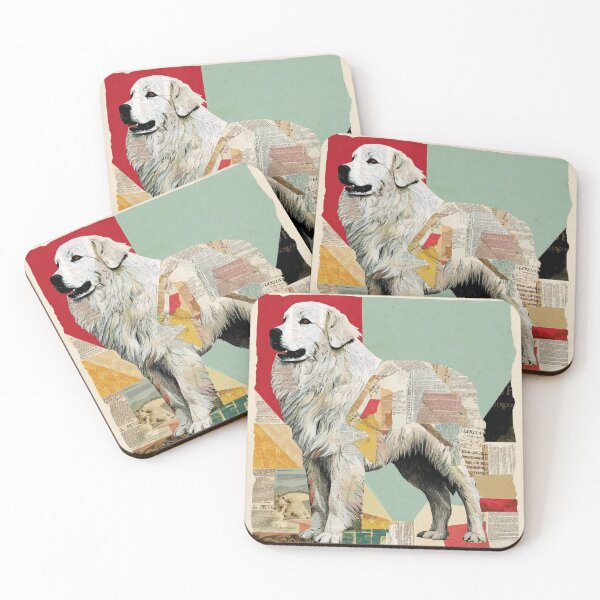 Item preview, Great Pyrenees puppy dog collage designed and sold by MendaciousMina.