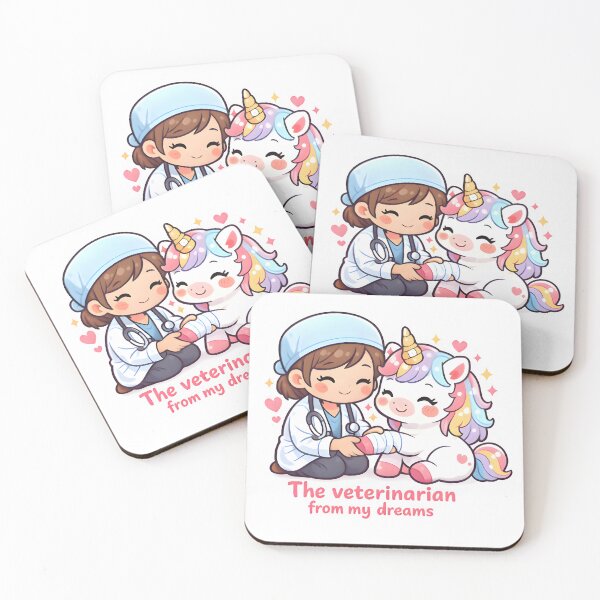 Item preview, The Veterinarian from My Dreams – Happy Unicorn Veterinary Illustration designed and sold by Bettybee00.