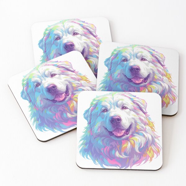 Item preview, Colorful Great Pyrenees puppy dog designed and sold by MendaciousMina.