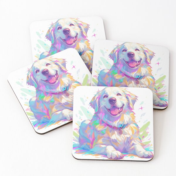 Item preview, Colorful Great Pyrenees puppy dog designed and sold by MendaciousMina.