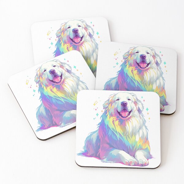 Item preview, Colorful Great Pyrenees puppy dog designed and sold by MendaciousMina.